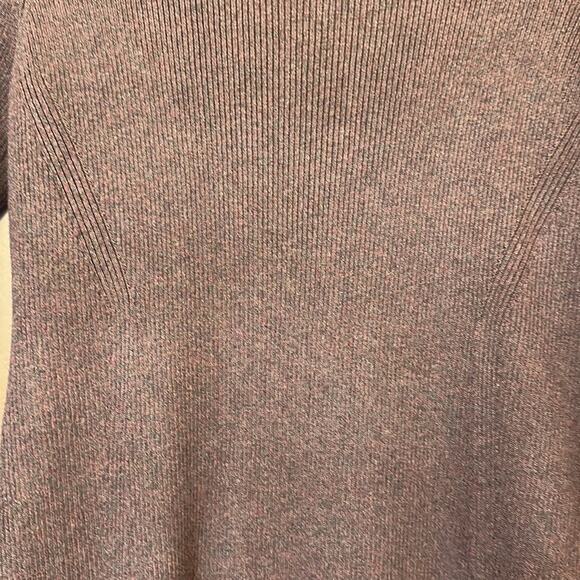 Julia Jordan Fit and Flare Long Sleeve Rib Knit Sweater Dress Brown Sz XL Midi - Picture 8 of 13